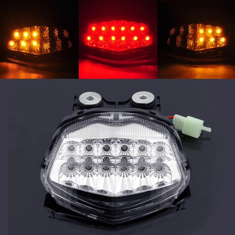 Lanterna traseira de LED integrada para Kawasaki Ninja 250R EX250 (08-2012) 2 Cor genérico