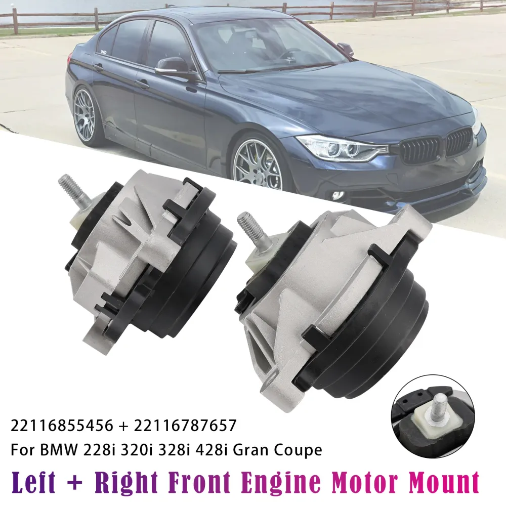 Left + Right Front Engine Motor Mount 22116787657 BMW 320i F30 2012-2016 L4 2.0L