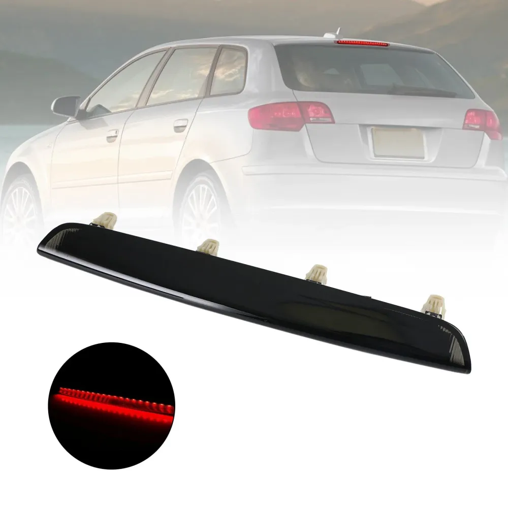 Lente de fumaç de LED 3º terceiro sem stop de freio para Audi A3 S3 RS3 Sportback 2004-2012 genérico