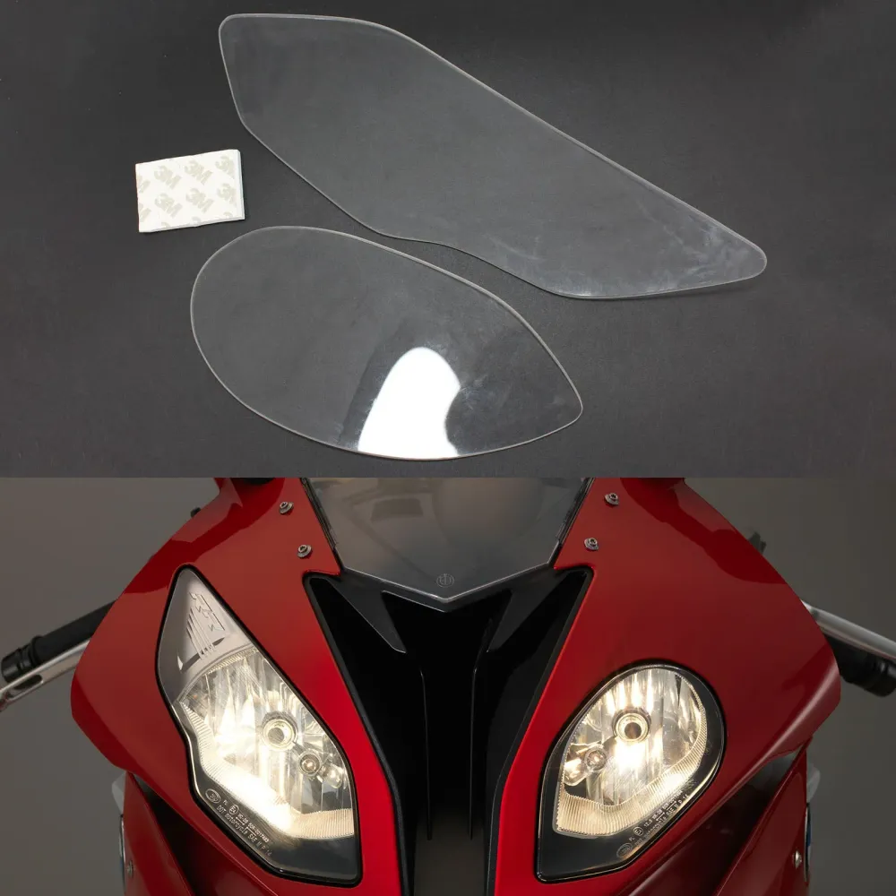 Lente da lente da lâmpada dianteira Proteção da lente do farol FIXO PARA BMW S1000RR 2015-2018 Fumaç genérica