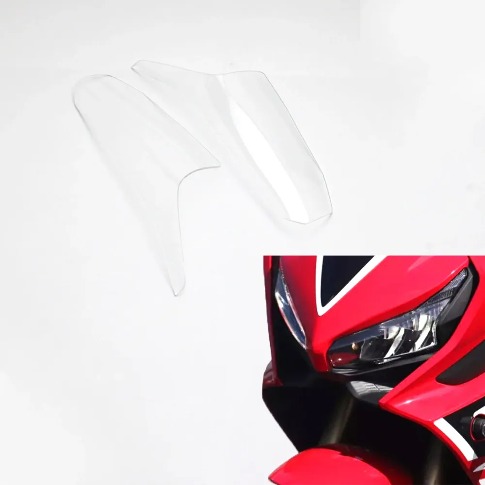 Lente da lente da lâmpada frontal Proteção da lente do farol ajuste para Honda CBR650R 2019-2021 Fumaç genérica