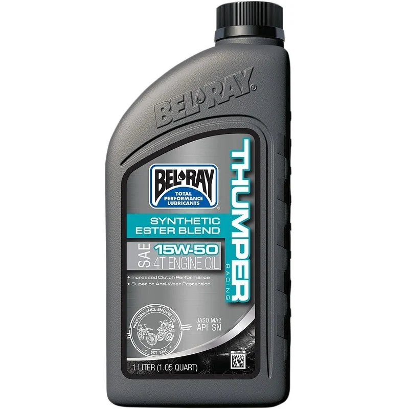 Óleo BEL-RAY THUMPER RACING SYNTHETIC ESTER BLEND 4T 15W/50 1 Litro