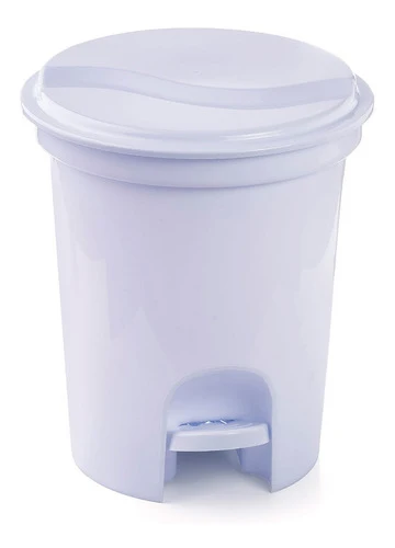 Lixeira De Chão Com Pedal 13l- Plasvale Banheiro Cozinha