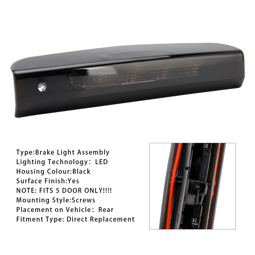 Lâmpada de luz de freio do terceiro nível de alto nível 13188045 para Vauxhall Corsa D/E 5 Door 07-2019