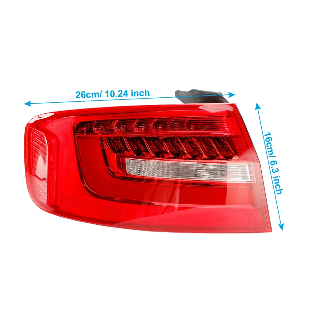 Lâmpada de luz traseira externa esquerda ajustada para Audi A4 B8.5pa 2013-2016 8K5945095AC