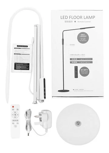Luminária Led De Piso Com Coluna Flexível Controle Remoto