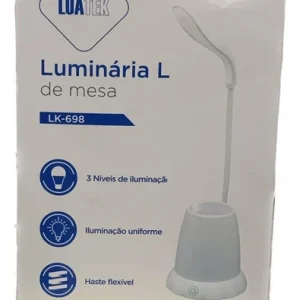 Luminária De Mesa Led Flexível Recarregavel Lk-698 Luatek