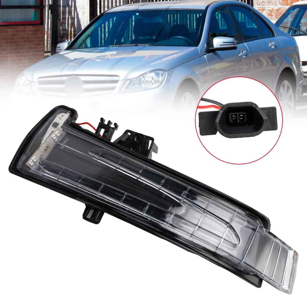 Luz indicadora de LED para espelho retrovisor esquerdo para Mercedes W176 W246 W204