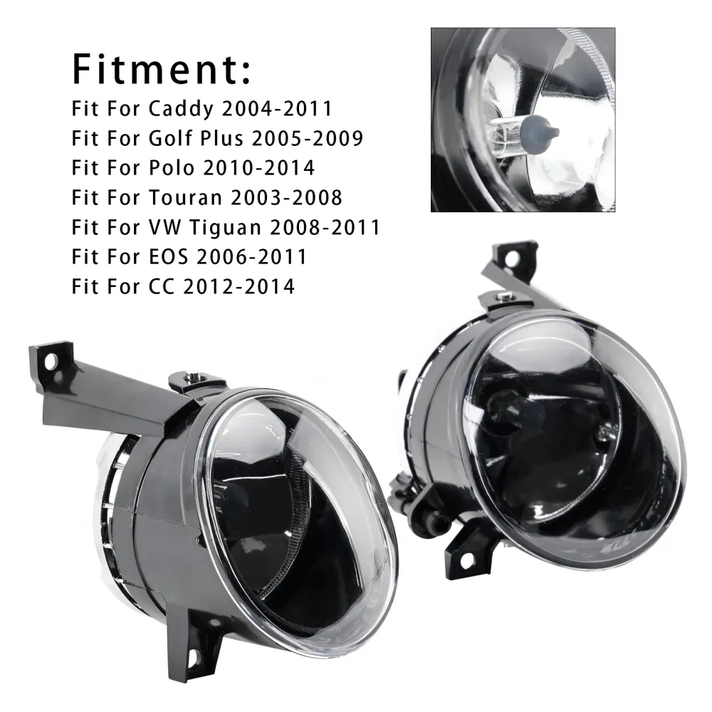 Luz de nevoeiro dianteiro de par para Volkswagen Caddy 2004-2011 Touran 2003-2008