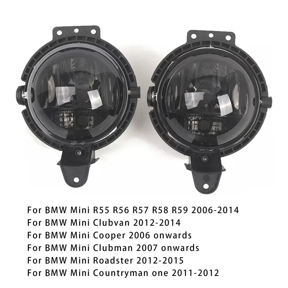 Luz de nevoeiro para pára -choque dianteiro para mini R55 R56 R58 R59 R60 63172751295 Lente de fumaç