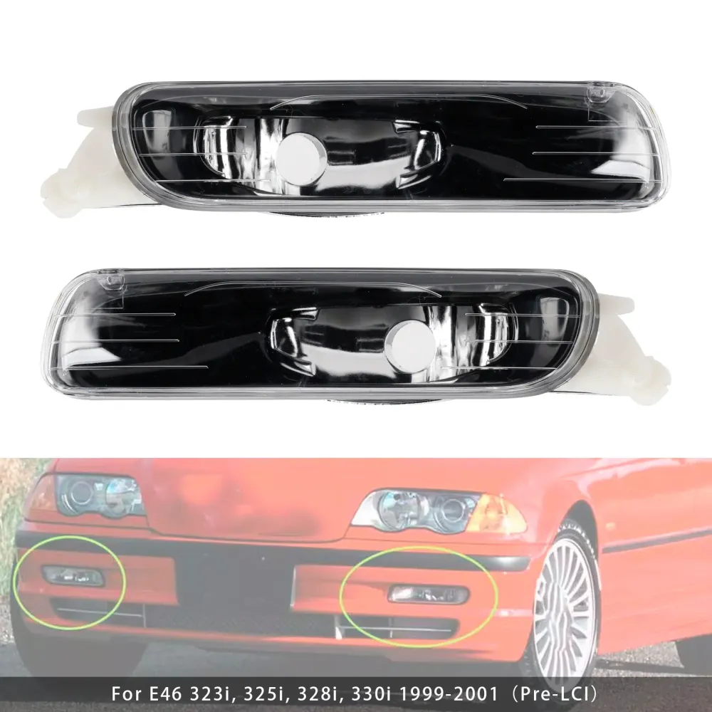 Luz de nevoeiro do pára-choque dianteiro de par de lâmpadas para e46 323i 325i 1998-2001 (pré-LCI)