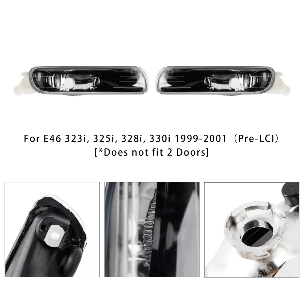 Luz de nevoeiro do pára-choque dianteiro de par de lâmpadas para e46 323i 325i 1998-2001 (pré-LCI)