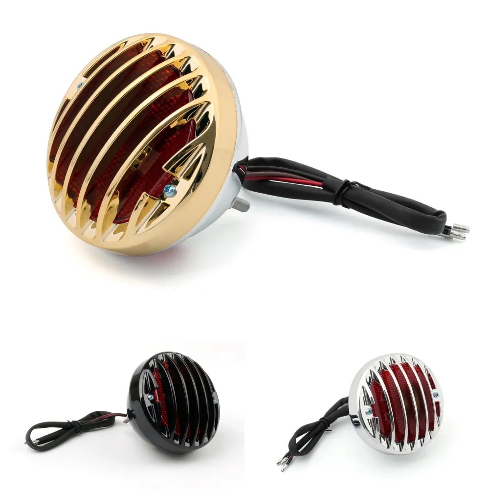 Luz redonda de freio de cauda de motocicleta para Harley Bobber Chopper Rat Genérico personalizado