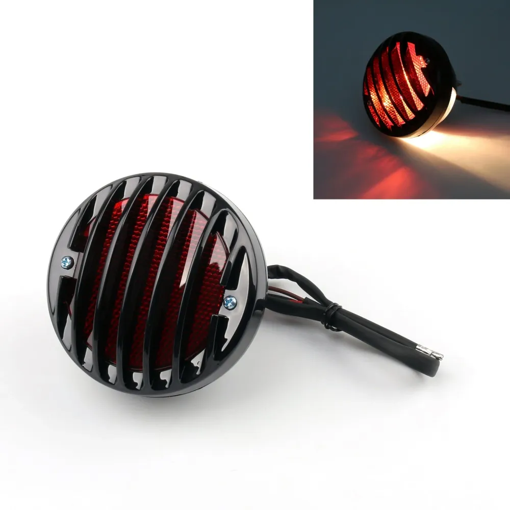 Luz redonda de freio de cauda de motocicleta para Harley Bobber Chopper Rat Genérico personalizado