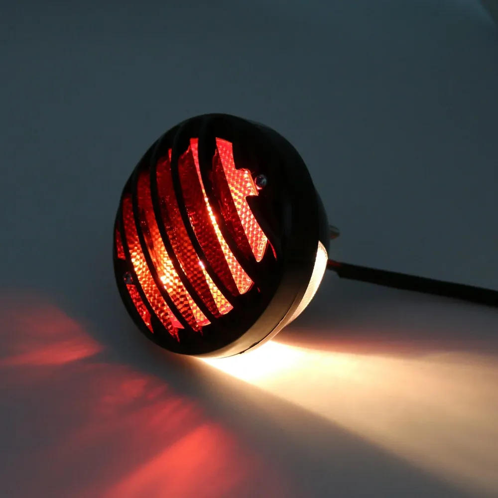 Luz redonda de freio de cauda de motocicleta para Harley Bobber Chopper Rat Genérico personalizado