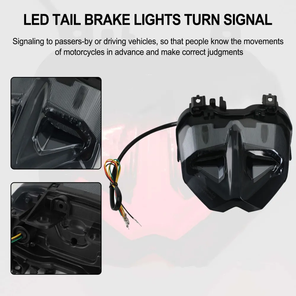 Luzes de freio de cauda Sinal de giro integrado para Yamaha MT-09 MT10 SP 2021-2022 Genérico