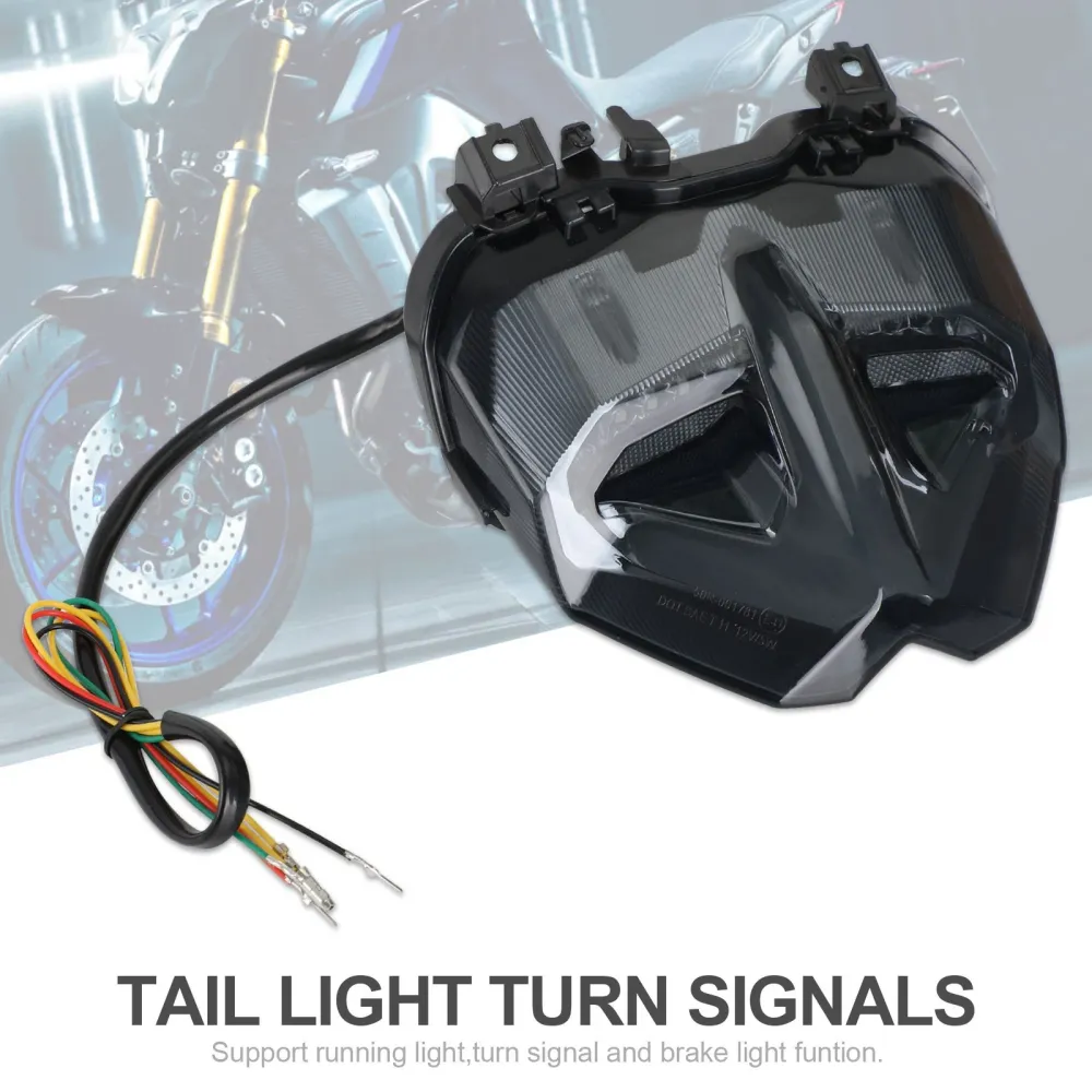 Luzes de freio de cauda Sinal de giro integrado para Yamaha MT-09 MT10 SP 2021-2022 Genérico