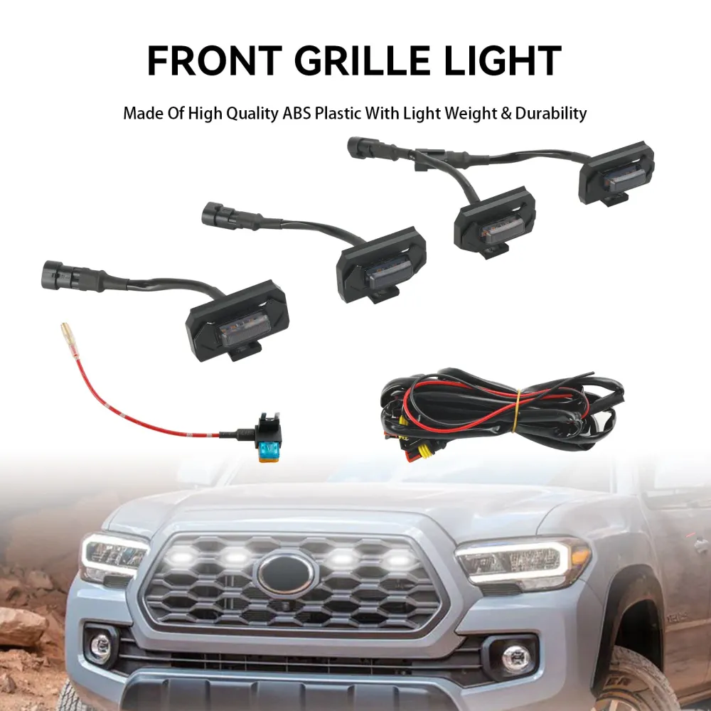 Luzes de grade LED de 4pcs ajustam Toyota Tacoma Trd Off Road & Trd Sport 2020-2023