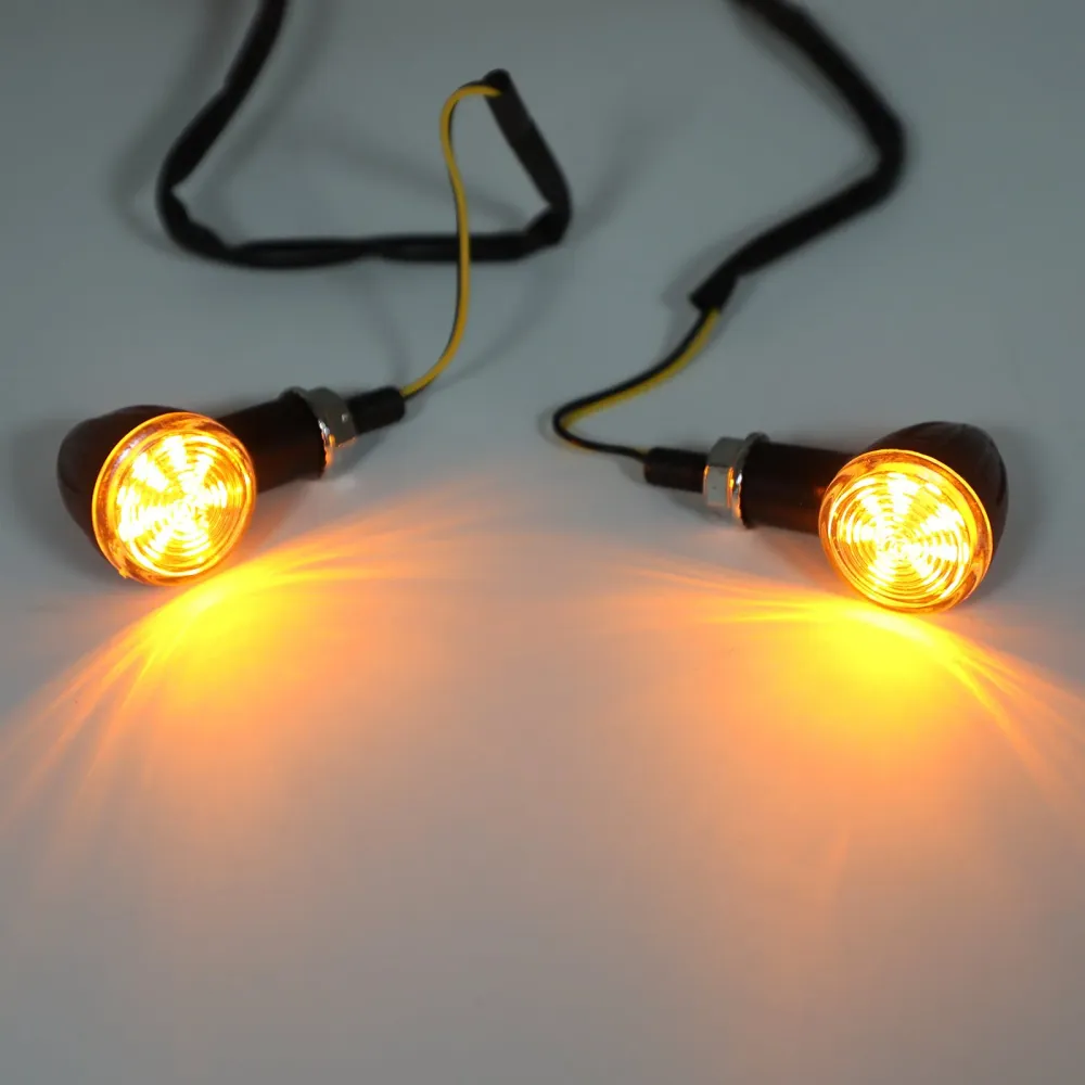 Luzes universais de indicador de pisca -pisca de motocicleta de bala universais genéricos
