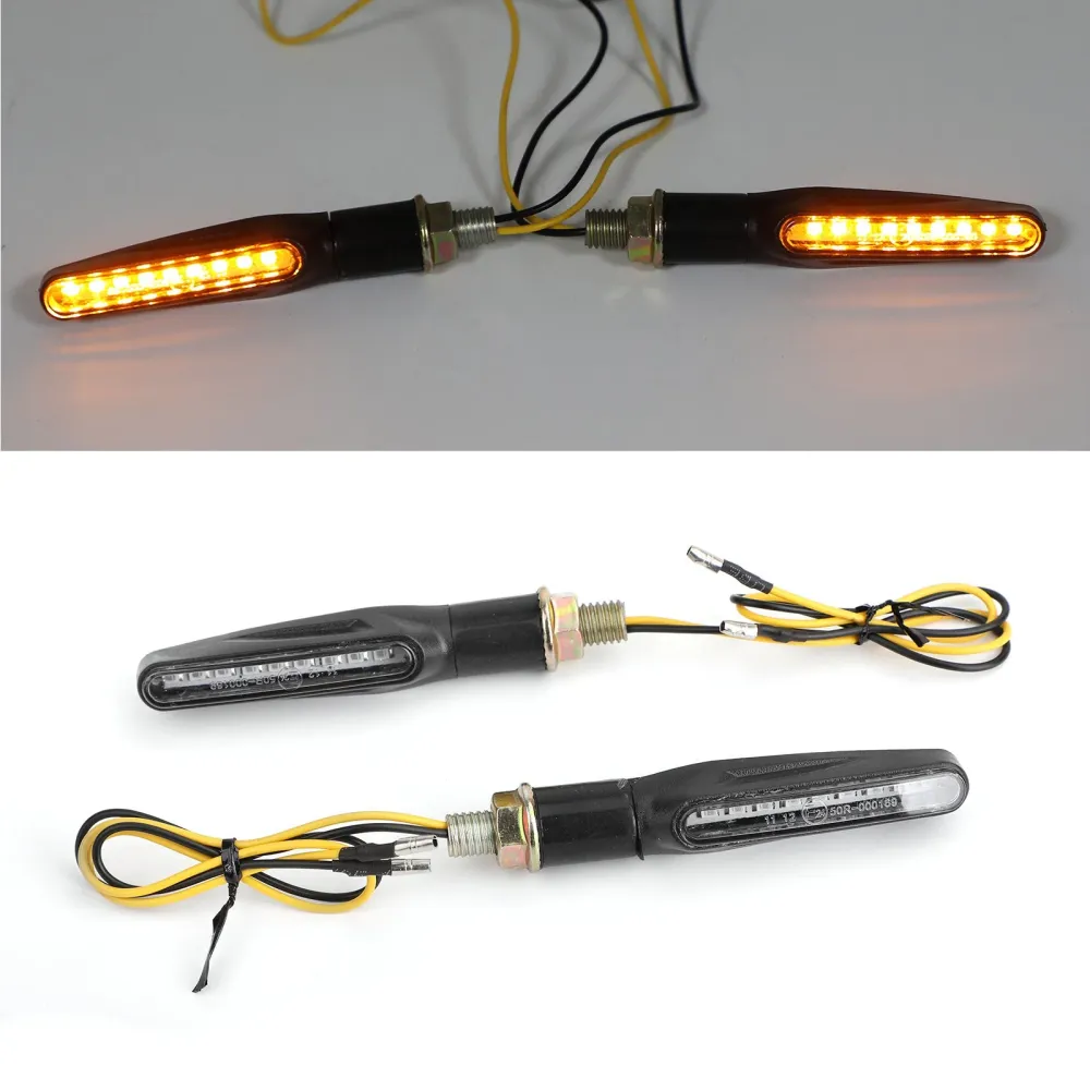 M10 Motocicleta Turn Signals Indicador Light Blinker Scooter Chopper Cafe Racer genérico