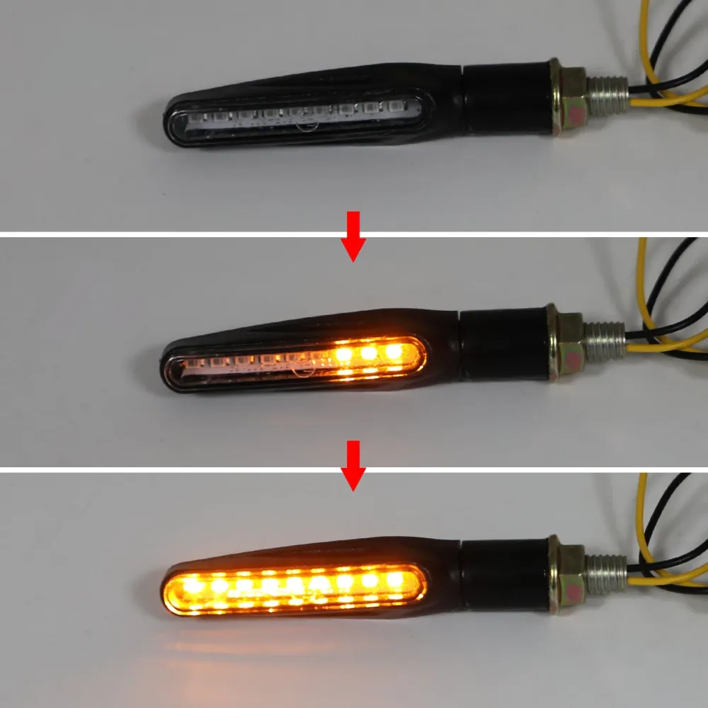 M10 Motocicleta Turn Signals Indicador Light Blinker Scooter Chopper Cafe Racer genérico