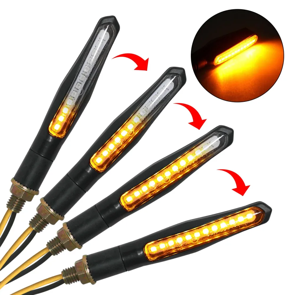 2x M10 Motorciclo LED sequencial LED Indicador Lights Lâmpada Ambar genérico