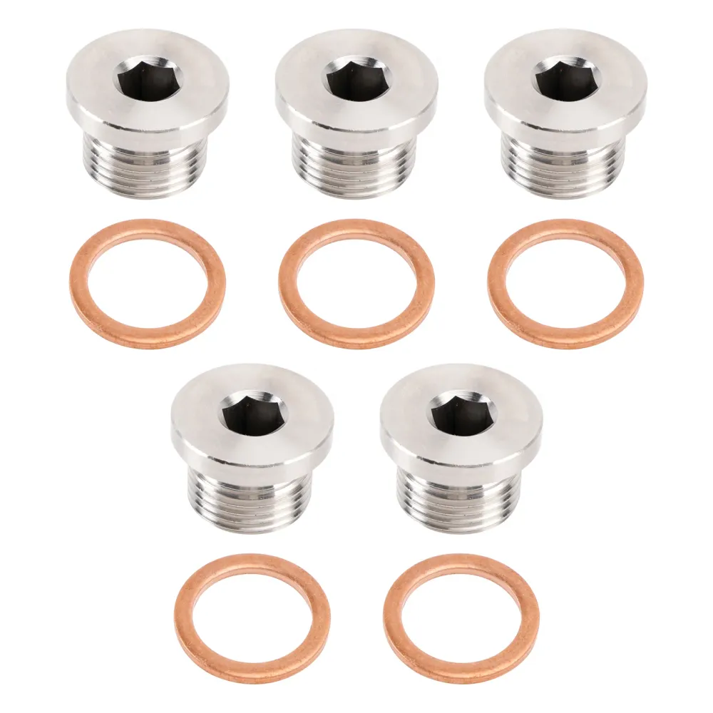M18 x 1,5 mm de sensor de cabeç hexadecimal interna blanking tampa 304 ço inoxidável 5 pacote
