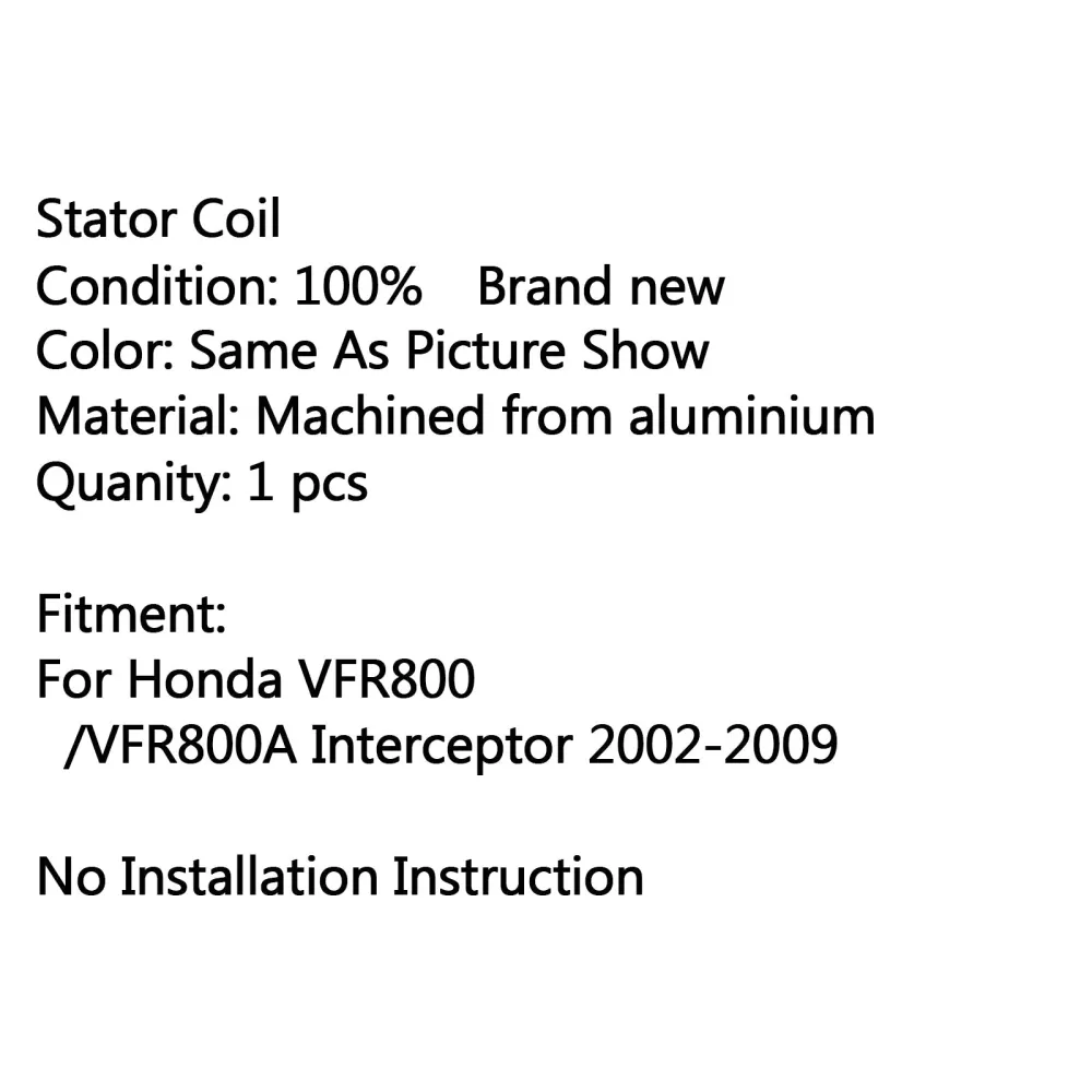 Magneto Generator Motor Stator de carregamento da bobina para Honda VFR800/VFR800A (02-09) genérico
