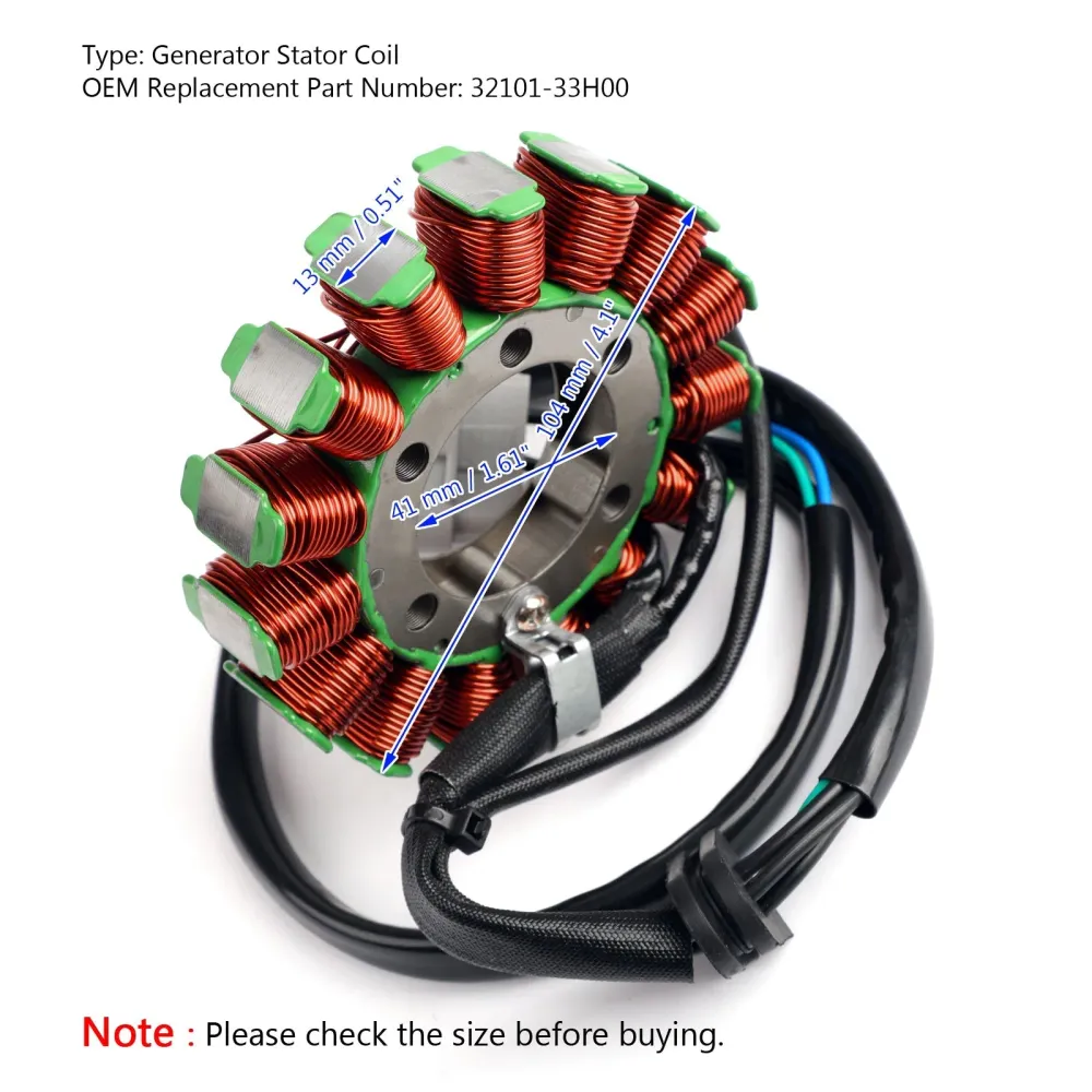 Magneto Generator Stator Bobina para Suzuki LTZ 400 Quadsport Z400 2009 2012-2016 genérico