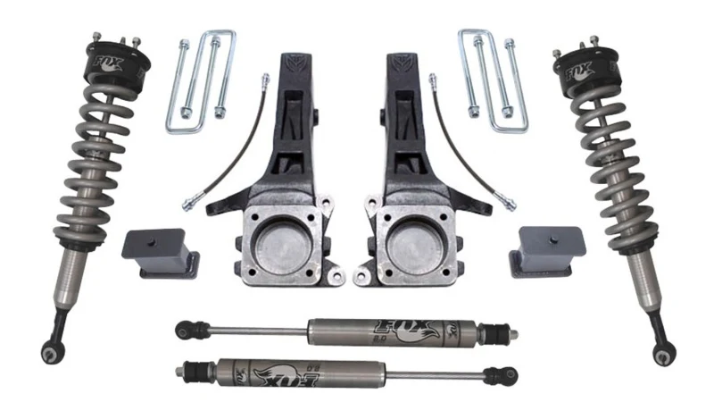 MaxTrac 05-18 Toyota Tacoma 2WD 6 Lug 6.5in/4in MaxPro Elite Spindle Lift Kit w/FOX Shocks