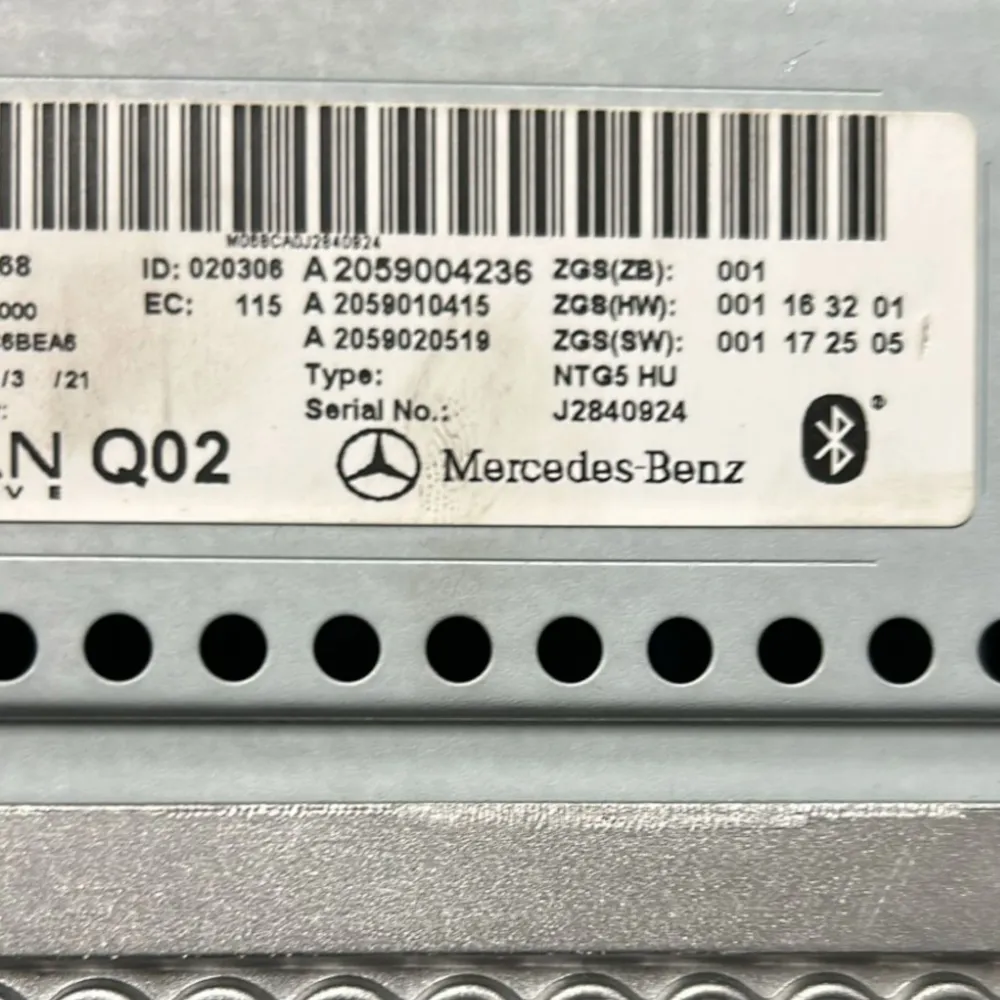 Mercedes Benz C -Class Woggian Autoradio / estéreo W205 COD: A2059004236 (2014> 2021)