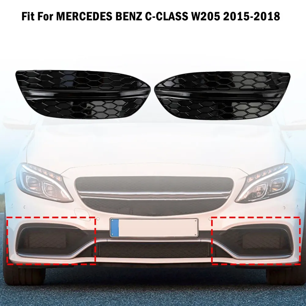 MERCEDES BENZ CLASSE C W205 Capa para farol de neblina dianteiro 2 peças, sedan básico 2015-2018