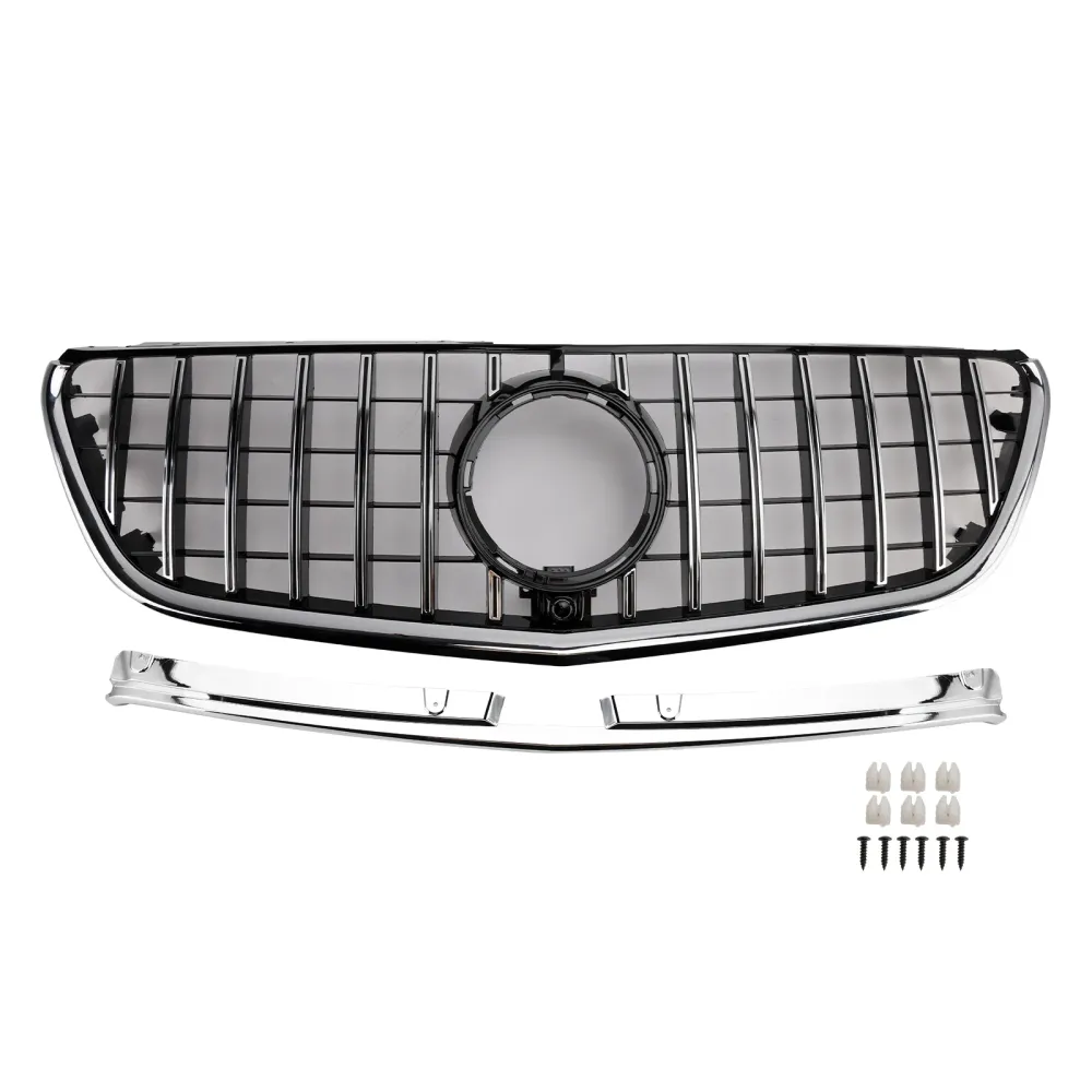 Mercedes Benz Vito 2014-2023 W447 Grade do para-choque dianteiro cromada estilo GT