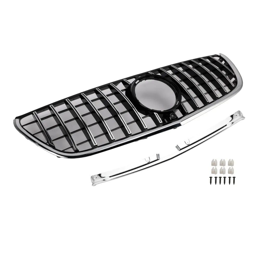 Mercedes Benz Vito 2014-2023 W447 Grade do para-choque dianteiro cromada estilo GT