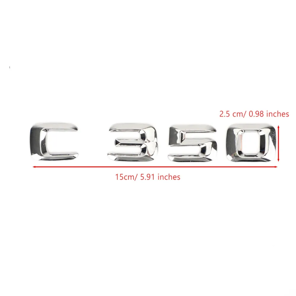Mercedes C350 traseiro traseiro emblema emblema placa de nome Decalque Números