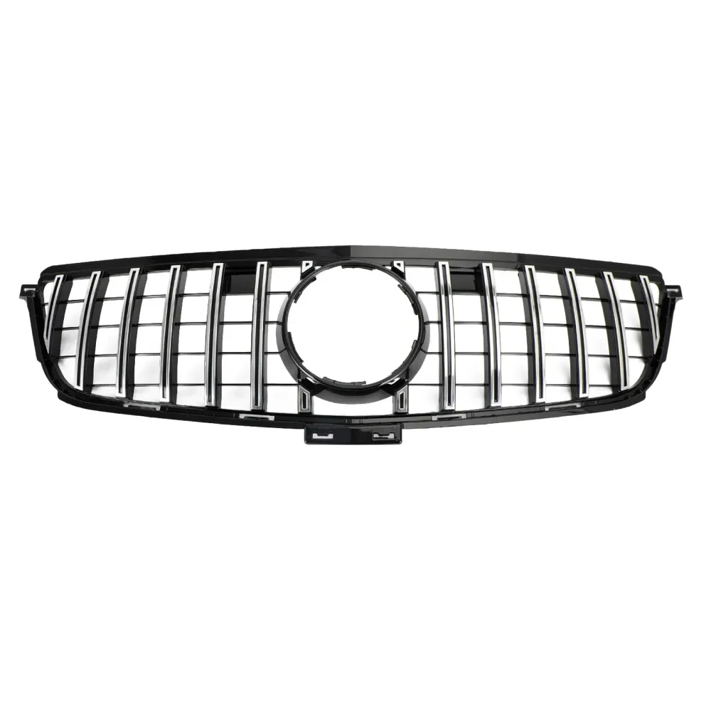 Mercedes-Benz 2012-2015 W166 Grade dianteira estilo GTR ML350 400 550 cromada preta