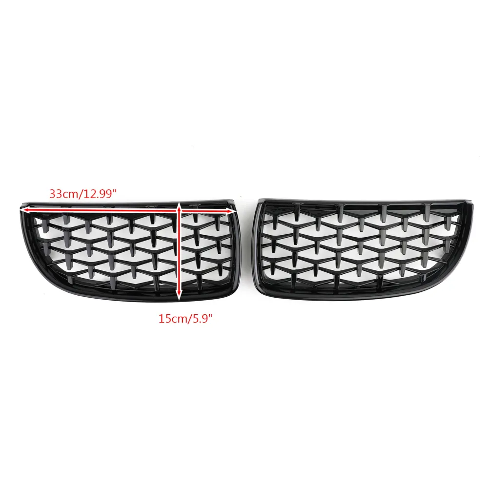 Meteor Black Kidney Grill Mesh Grille Fit BMW E90 3 Série Sedan 2005-2008 51712151895 51712151896 51712151897 51712151898...
