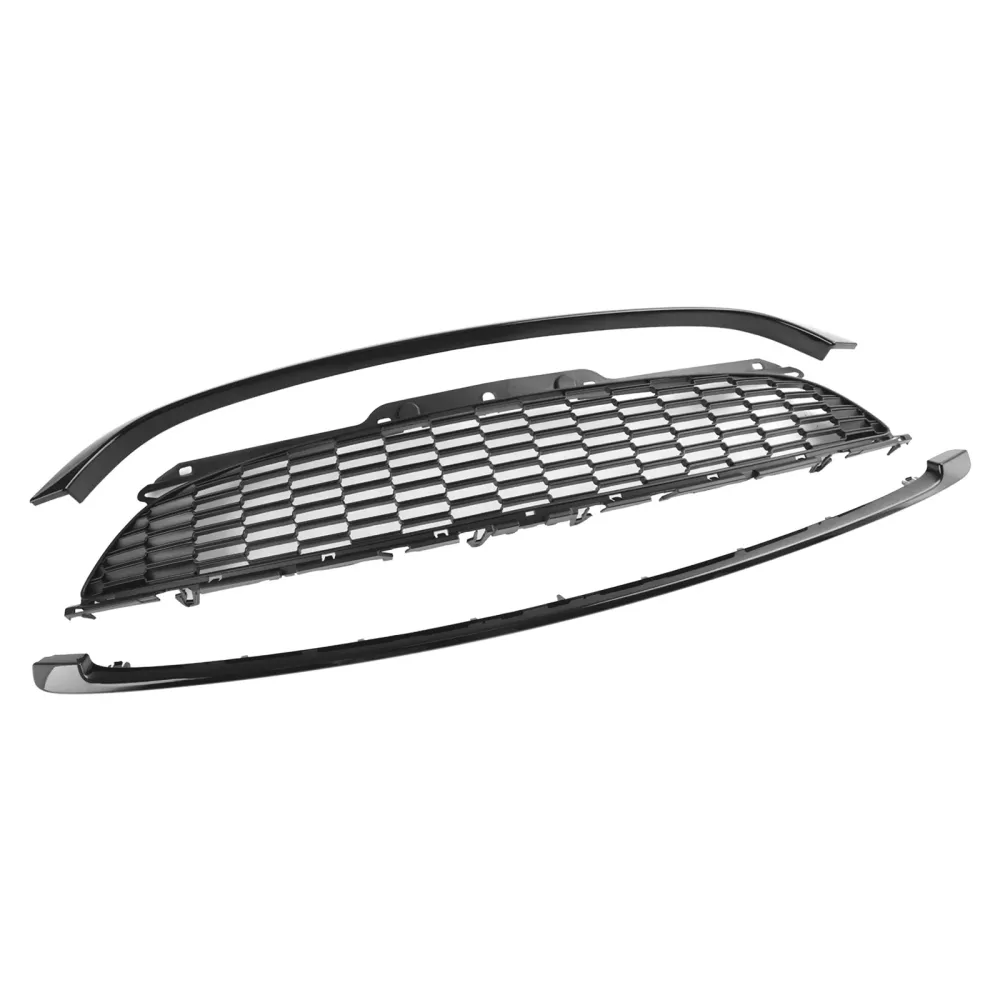 Mini R55 Cooper S & JCW 5 portas 2008-2014 3pcs grade de grade frontal preta brilhante