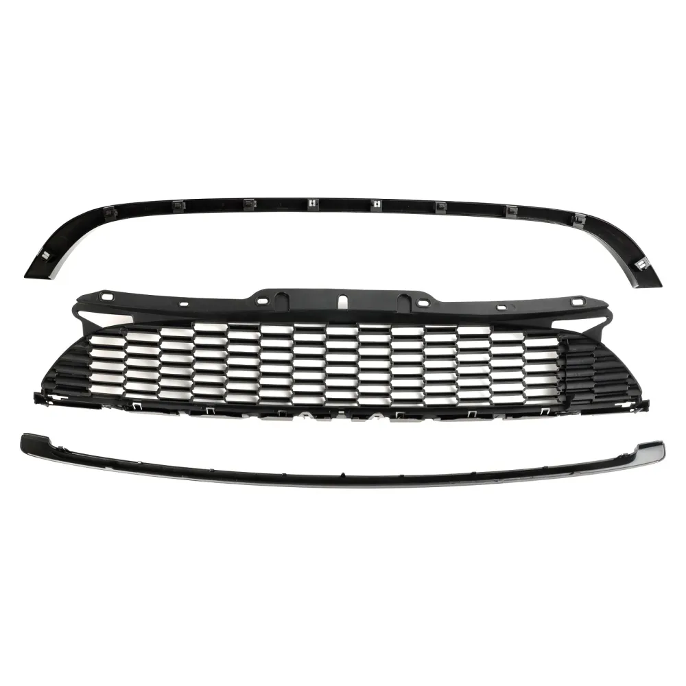 Mini R55 Cooper S & JCW 5 portas 2008-2014 3pcs grade de grade frontal preta brilhante