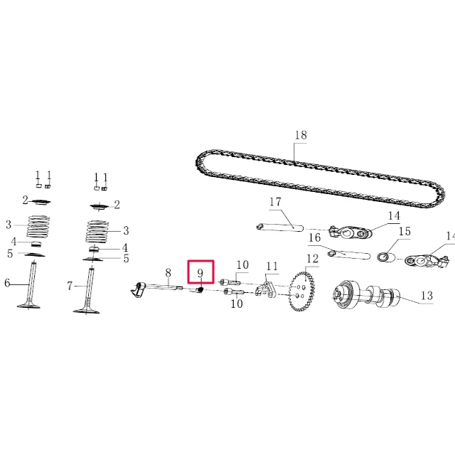 Mola descompressora para motor Pitbike 190 Zongshen