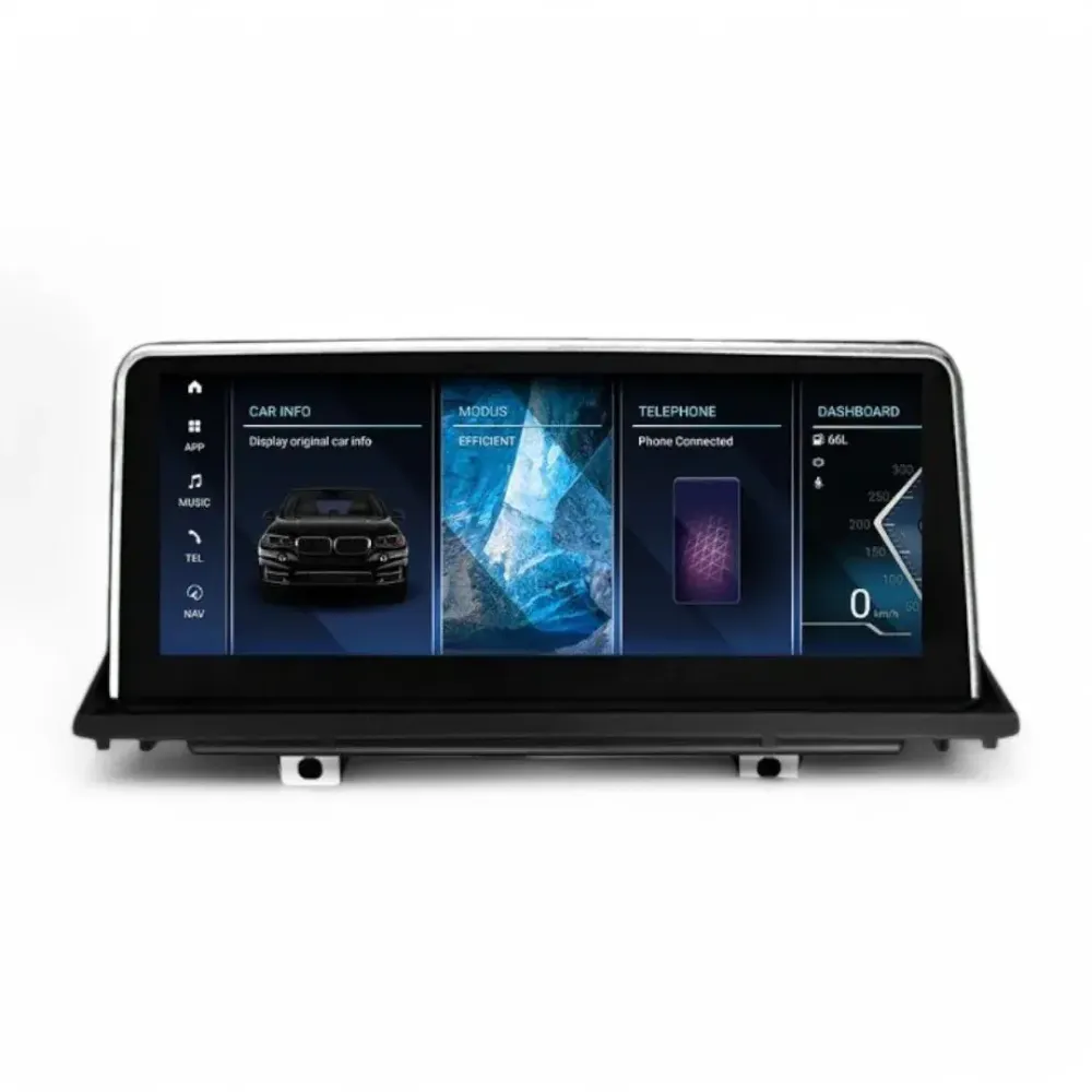 Monitor Android 10.25" BMW X5 X6 CIC CarPlay Android Auto