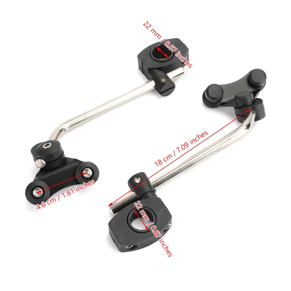 Motocicleta Universal 7/8 '' 22mm Modificador padrão Suporte de pára -brisa genérico Mount Clamp Genérico