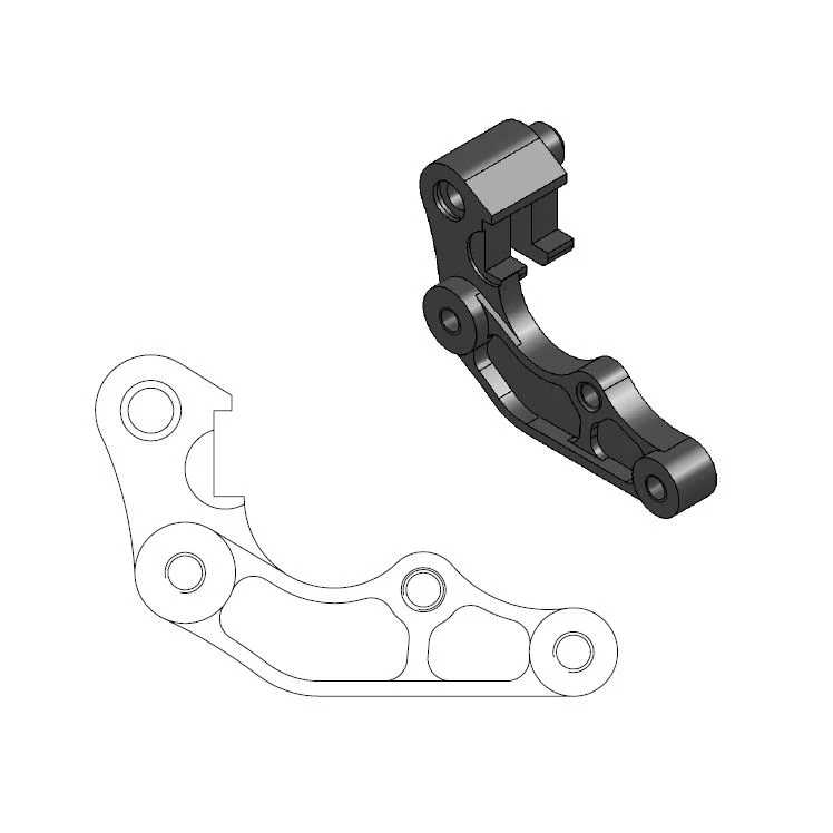 MOTO-MASTER Adaptador disco de travão dianteiro 270 MM YAMAHA YZ 125/250 08-21, YZ 250F 07-20, YZ 450F 08-19, WR 250F 17-1...