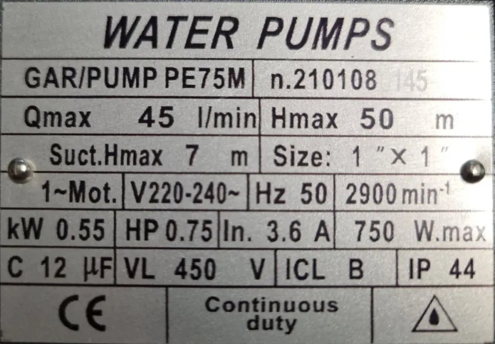 MOTOR PE 75M 230V