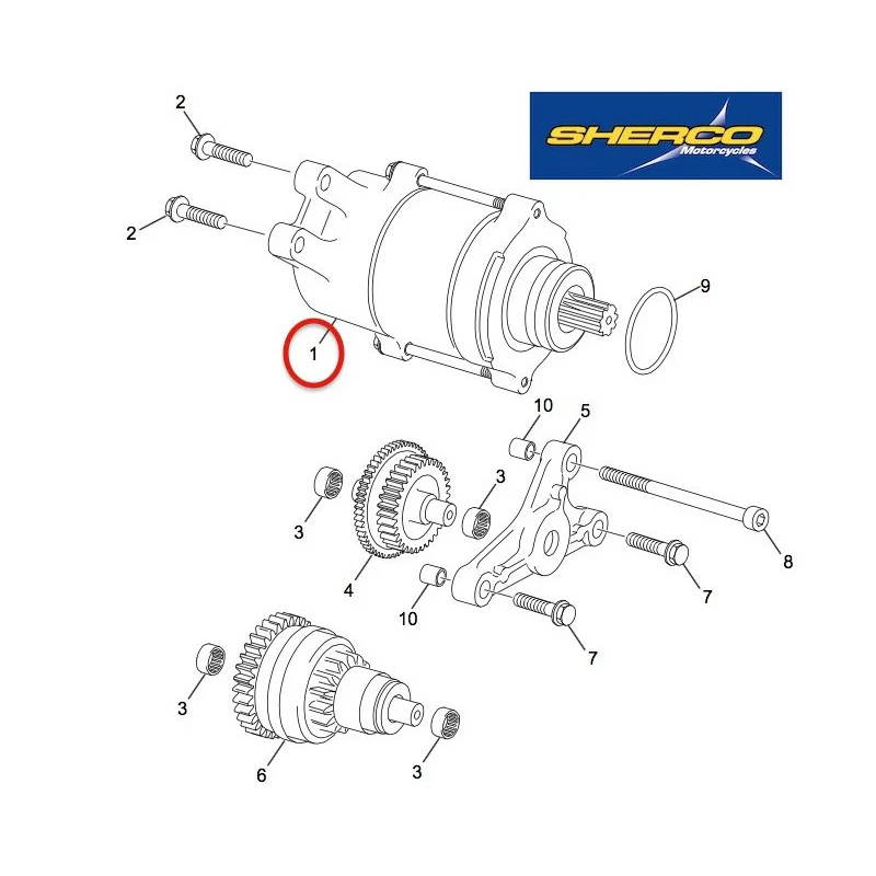 Motor de Arranque Elétrico SHERCO Enduro 250/300 2T 14-25