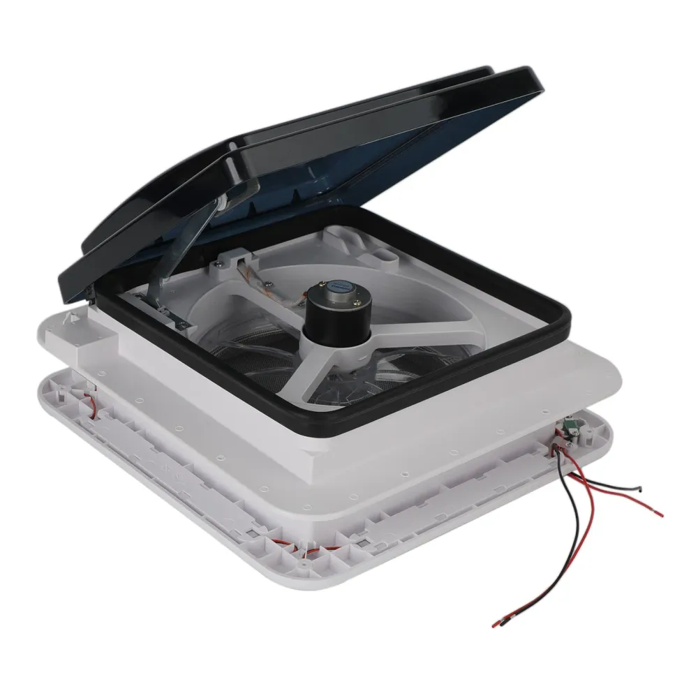 11" Motor de ventilação de teto para trailer RV, ventilador RV 12V, claraboia com luz LED
