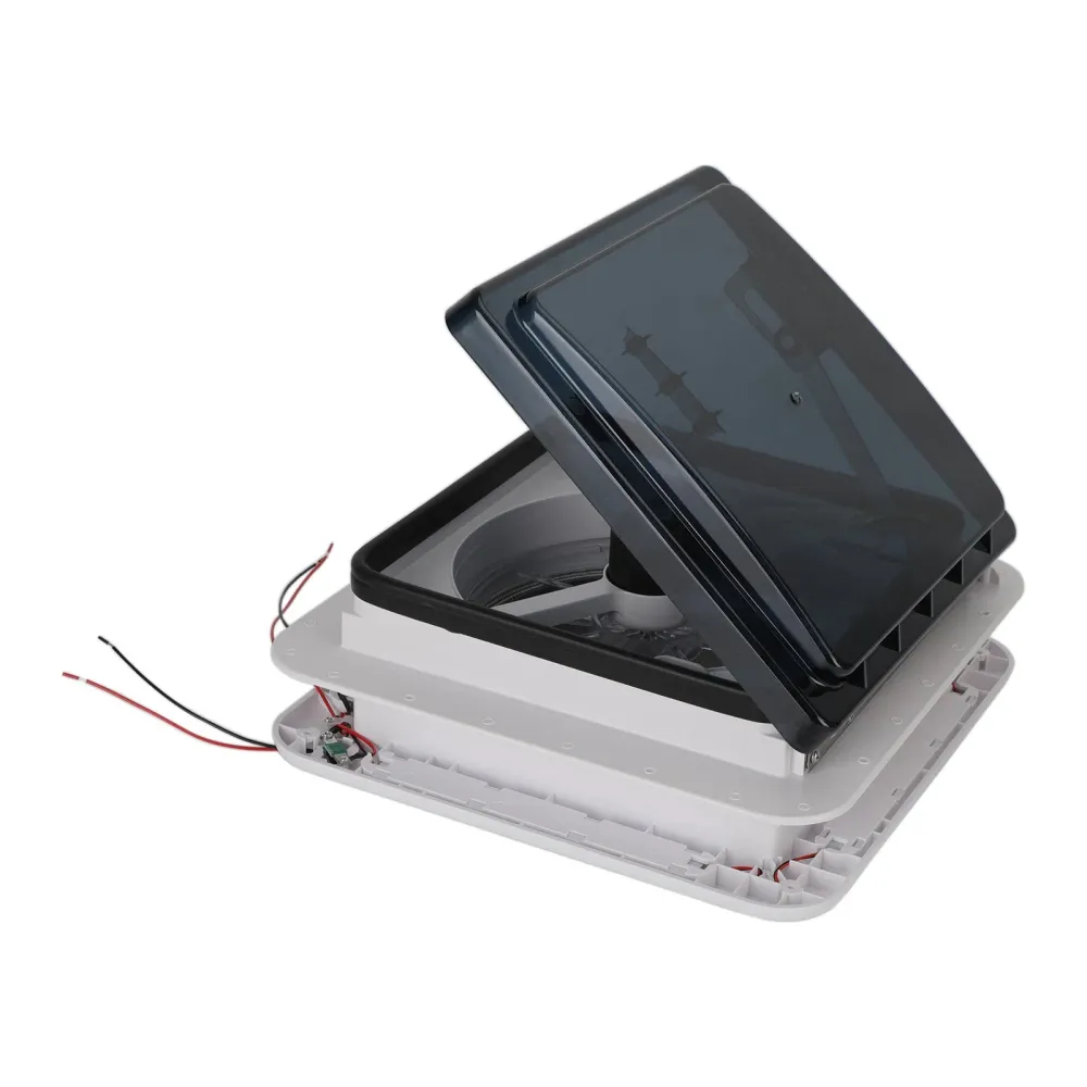 11" Motor de ventilação de teto para trailer RV, ventilador RV 12V, claraboia com luz LED