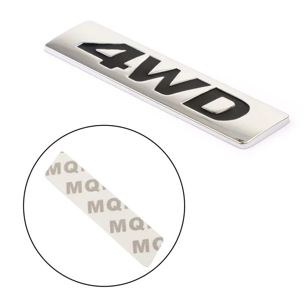 New Metal Metal 4WD Emblem Car Fender Trunk Tailgate Decalques Decalques