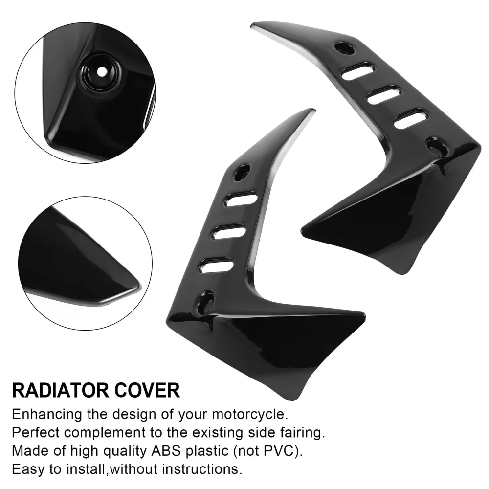 Painel de protetor de capa do radiador da motocicleta para Kawasaki Z750 2004-2007 Genérico