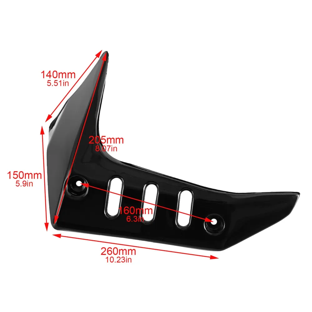 Painel de protetor de capa do radiador da motocicleta para Kawasaki Z750 2004-2007 Genérico